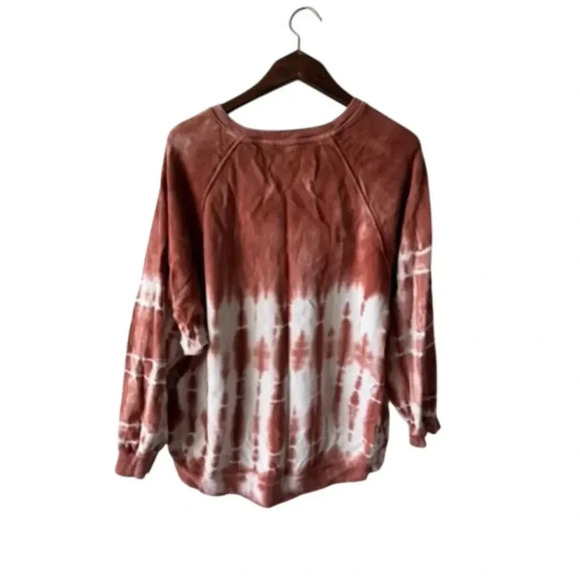 Lou & Grey Rust Orange Tie Dye Sweatshirt Women’s L - Picture 2 of 3